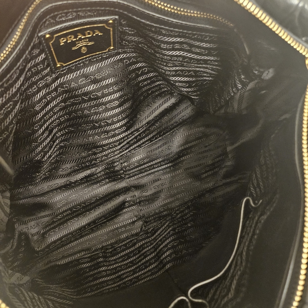 Prada Nappa Gaufre Ruched Leather Tote - Picture 8 of 14